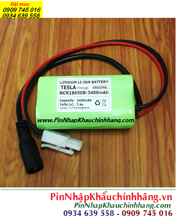 Tesla NCR18650-3400mAh-7.4v, Pin sạc 7.4v Lithium L-ion Tesla NCR18650-3400mAh chính hãng